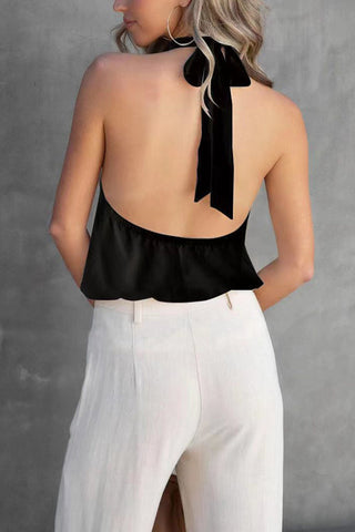 Voletter Fashion Casual Sleeveless Halter Top