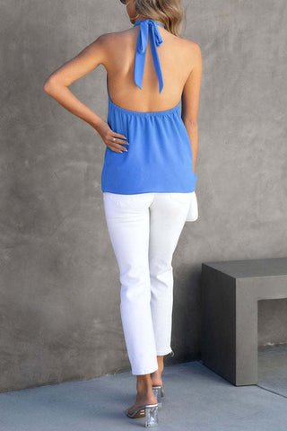 Voletter Fashion Casual Sleeveless Halter Top