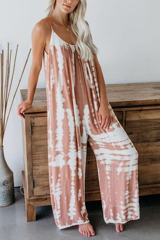 Voletter First Class Tie Dye Casual Jumpsuits
