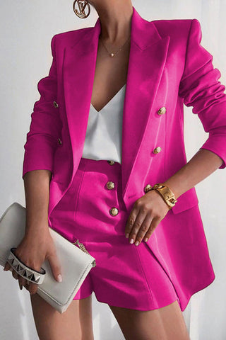 Voletter Casual Jacket Shorts Suit And Elegant Two-Piece Set