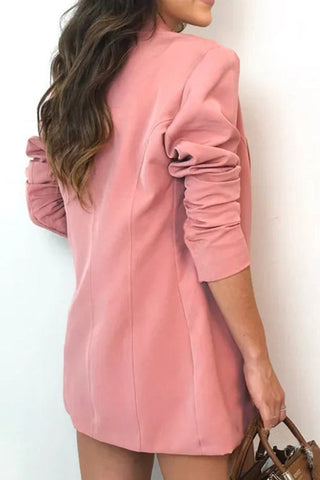 Voletter Ladies Chic Coat High Waist Shorts Three Pieces Suit