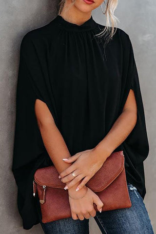 Voletter Casual Loose Printed Bat Sleeve T-Shirt