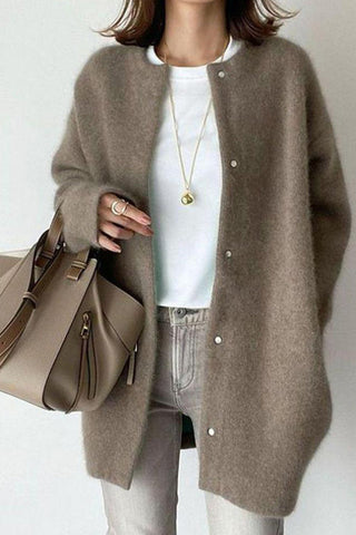 Voletter Fashion Casual Long Sleeve Loose Wool Coat