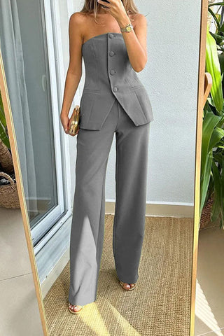 Voletter Casual Fashionable Suit With Temperament And Bra Suit