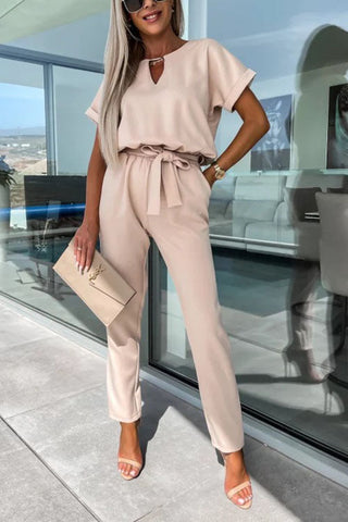 Voletter Fashion Solid Color Jumpsuit