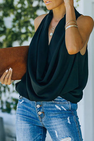 Voletter Fashion Chic Loose Off Shoulder Sleeveless Top