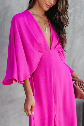 Voletter Voletter  Fashion Long V-Neck Dress