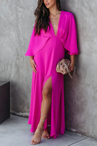 Voletter Voletter  Fashion Long V-Neck Dress