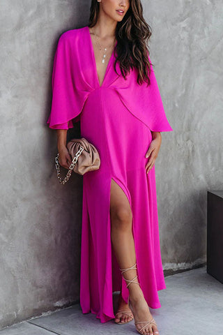 Voletter Voletter  Fashion Long V-Neck Dress