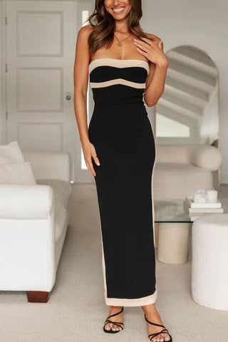 Voletter  Wrap Chest Slit Dress