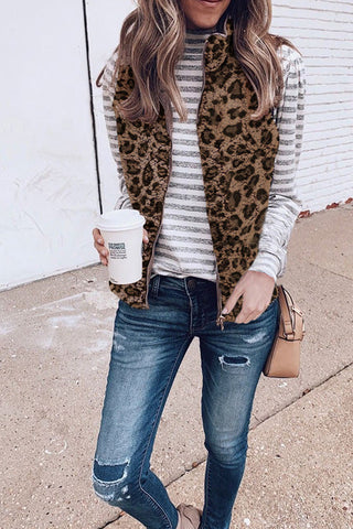 Voletter Fashion Casual Sleeveless Pockets Zipper Vest coat