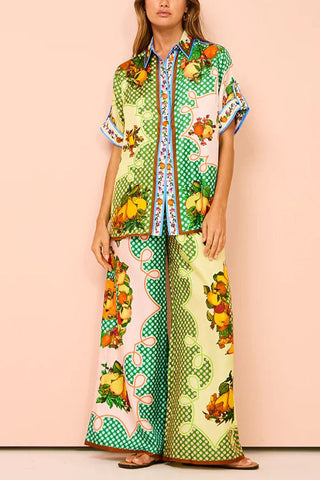 Voletter Casual Fashion Printed Suit