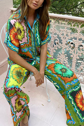 Voletter Casual Fashion Printed Suit