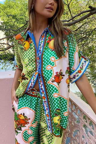 Voletter Casual Fashion Printed Suit